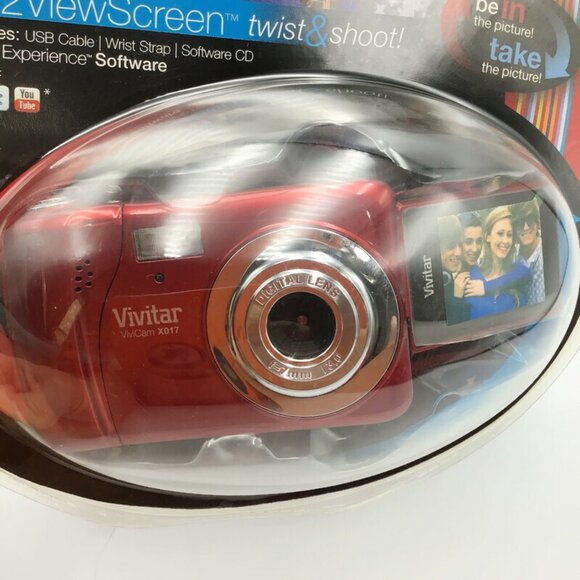 Vivitar iTwist X017 HD Digital Camera Twist & Shoot 2 View Screen Swivel Display - Picture 3 of 5